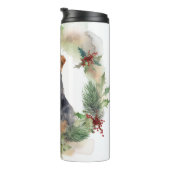 Airedale Weihnachtsfest Thermosbecher (Nach rechts gedreht)