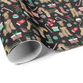 Airedale Weihnachtsgeschenk Geschenkpapier (Rolleneckpunkt)