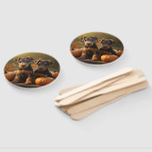 Airedale Welpe Herbst Kürbis Fächer (Non-assembled)