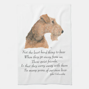 Airedale-, Welsh-, Lakeland Terrier Andenken Handtuch