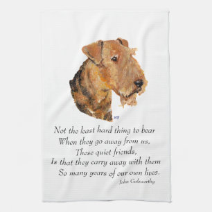 Airedale-, Welsh-, Lakeland Terrier Andenken Handtuch