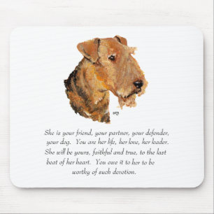 Airedale-, Welsh-, Lakeland-Terrier-Andenken Mousepad