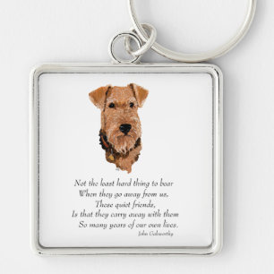 Airedale-, Welsh-, Lakeland Terrier Andenken Schlüsselanhänger