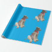 Airedale Wrapping Paper Blue Geschenkpapier (Ungerollt)
