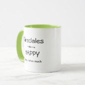 Airedales macht mich glücklich tasse (Vorderseite Links)