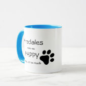 Airedales macht mich glücklich tasse (Vorderseite Links)