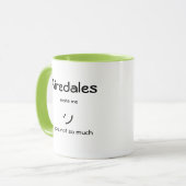 Airedales make me :) tasse (Vorderseite Links)