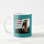 Airedales wollen gerade, um Spaß-Tasse zu haben Kaffeetasse (Links)