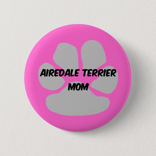 Airedaleterrier Button (Vorderseite)