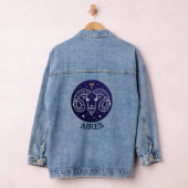 Aires Ram Zodiac Sign Design Denim Jacket Jeansjacke (Hangar)