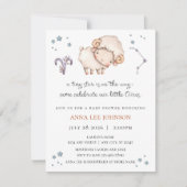 Aires Zodiac Baby Shower Invitation Feiertagskarte (Vorderseite)