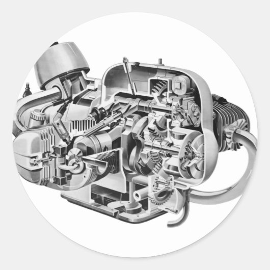 Airhead Cutaway Runder Aufkleber (Vorderseite)