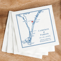 Airlie Gardens Hochzeit Navy Wilmington NC Karte