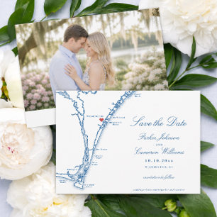 Airlie Gardens Hochzeit Wilmington NC Karte