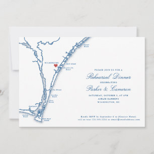Airlie Gardens Wilmington Hochzeitsprobedinner Einladung
