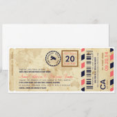 Airline Boarding Pass Ticket Wedding Invitation Einladung (Vorne/Hinten)