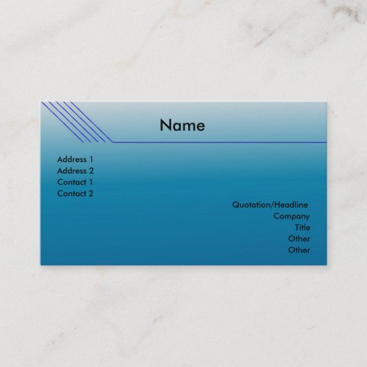 Airline Business Card Visitenkarte (Vorderseite)