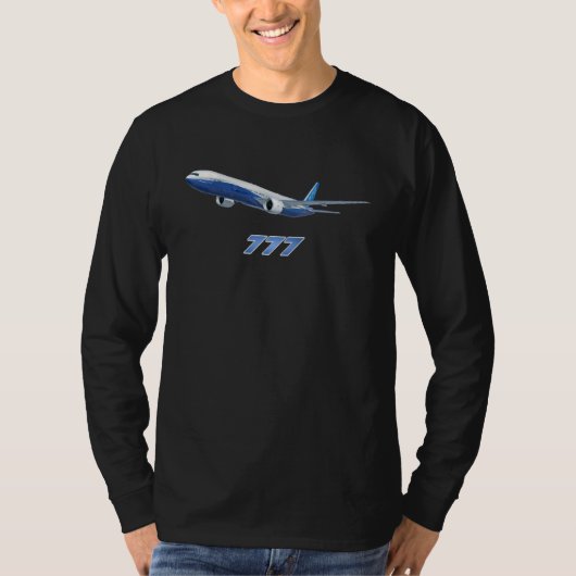 Airline Jet 777 Flugzeug Airliner Jumbojet T-Shirt (Vorderseite)