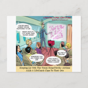 Airline LifeCoach Class Funny Postkarte