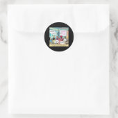 Airline LifeCoach Class Funny Runder Aufkleber (Tasche)