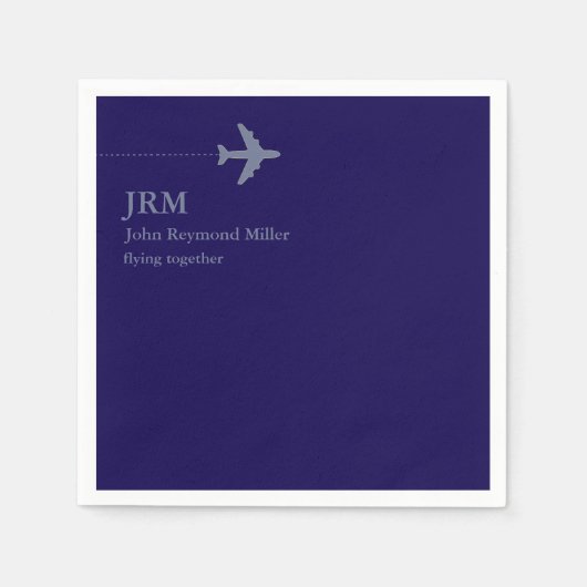 Airline Pilot Aero dunkelblau Serviette (Vorderseite)