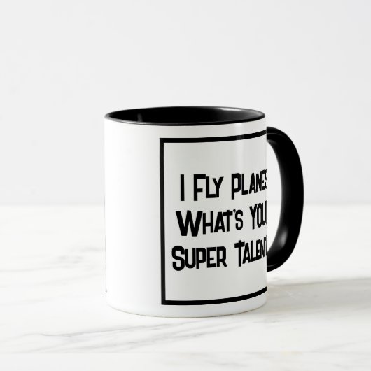 Airline Pilot Super Talent. Zwei Tone-Kaffee-Tasse Tasse (VorderseiteRechts)