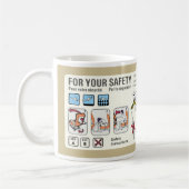 Airline Tan Emergency Safety Card Tasse (Links)