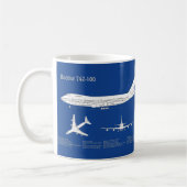 Airliner 747 - Flugzeugkonzept Zeichn Plan ABD Kaffeetasse (Links)