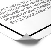 Airliner 747 - Flugzeugkonzept Zeichnend Pläne BD Poster (Ecke)