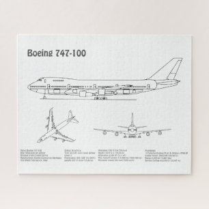 Airliner 747 - Flugzeugkonzept Zeichnend Pläne BD Puzzle