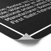 Airliner 747 - Flugzeugkonzept Zeichnend Pläne PD Poster (Ecke)