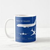 Airliner 787 - Flugzeugkonzept Zeichn Plan ABD Kaffeetasse (Links)