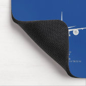 Airliner 787 - Flugzeugkonzept Zeichn Plan ABD Mousepad (Ecke)