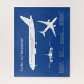 Airliner 787 - Flugzeugkonzept Zeichn Plan ABD Puzzle (Vertikal)