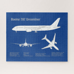 Airliner 787 - Flugzeugkonzept Zeichn Plan ABD Puzzle