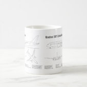 Airliner 787 - Flugzeugkonzept Zeichnend Pläne BD Kaffeetasse (Mittel)