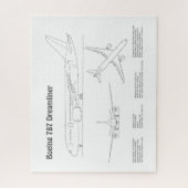 Airliner 787 - Flugzeugkonzept Zeichnend Pläne BD Puzzle (Vertikal)