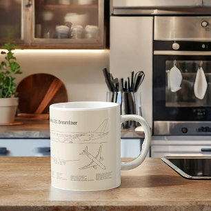 Airliner 787 - Flugzeugkonzept Zeichnend Pläne SD Kaffeetasse