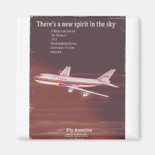 Airliner-Plakat im Vintagen Stil von 1977 Magnet