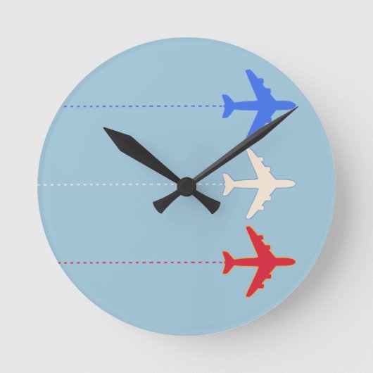 airlines airplanes runde wanduhr (Vorderseite)