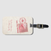 Airmail Flying Pig Postage Luggage Tag Gepäckanhänger (Vorderseite (Horizontal))