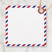 Airmail Gepäckmarke Save the Date Geschenkanhänger (Rückseite)