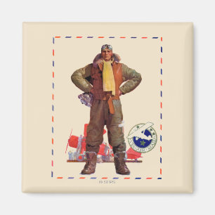 Airmail Pilot Magnet