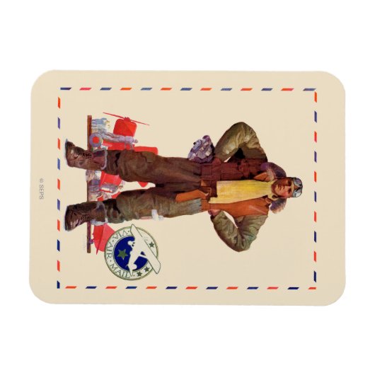 Airmail Pilot Magnet (Horizontal)