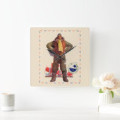 Airmail Pilot Quadratische Wanduhr (Zuhause)