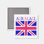 Airmail Union Jack Flag Magnet (Vorderseite/Rückseite)