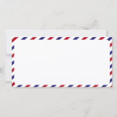 Airmail World Map Wedding Custom Foto Dankeskarte (Rückseite)