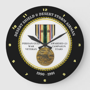 AIRMAN 2 STERNE / DESERT SHIELD & STORM GROßE WANDUHR