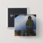 Airman beobachtet den Golf von Mexiko Button (Vorne & Hinten)