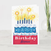 Airman Patriotic Birthday Card Karte (Vorderseite)